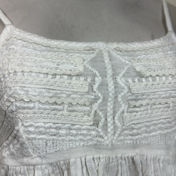 (T6) MANGO TOP DECORATIVE EMBROIDERY, 100% cotton chiffon fabric, size XS - Picture 4 of 15